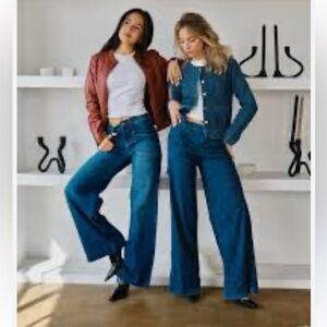 Maeve Anthropologie Wide Leg Jeans